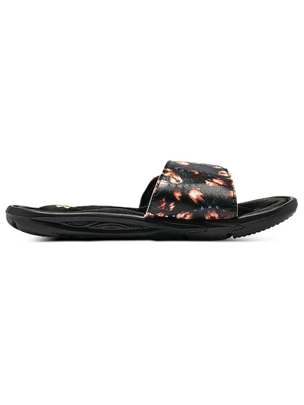 Тапочки ignite 6 graphic strap slide 'black afterglow' Under Armour — изображение 3 из 4, черный