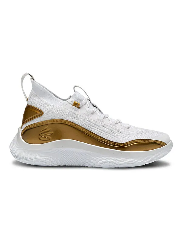 Кроссовки curry flow 8 'gold blooded' Under Armour — изображение 2 из 4, белый/золотистый