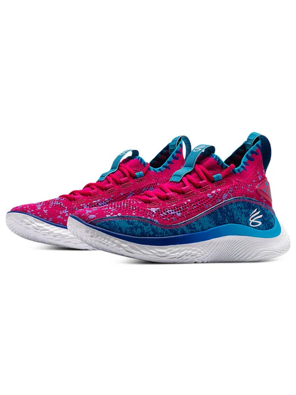 Кроссовки curry flow 8 'pi day' Under Armour — изображение 3 из 4, синий/розовый