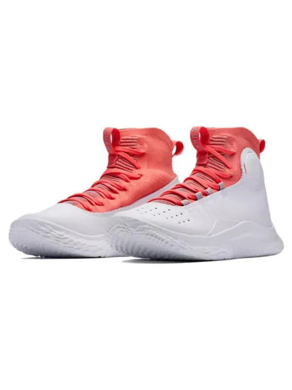 Кроссовки curry 4 flotro 'white red' Under Armour — изображение 3 из 4, белый/красный