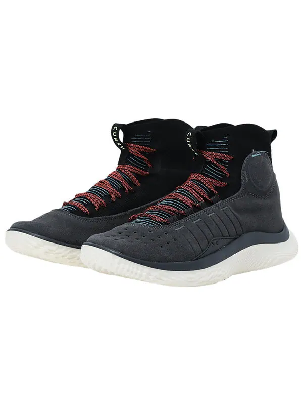 Кроссовки curry 4 flotro 'grey black' Under Armour — изображение 3 из 4, черный/синий/розовый