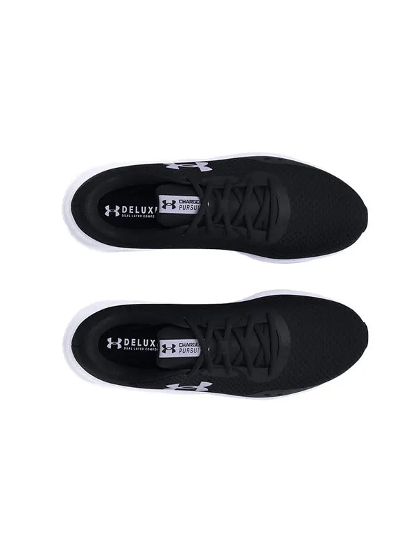 Кроссовки charged pursuit 3 'black white' Under Armour — изображение 4 из 4, черный/белый