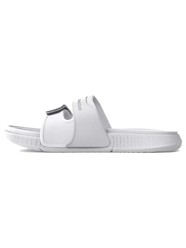 Тапочки ansa studio slide 'white halo grey' Under Armour — изображение 2 из 4, белый