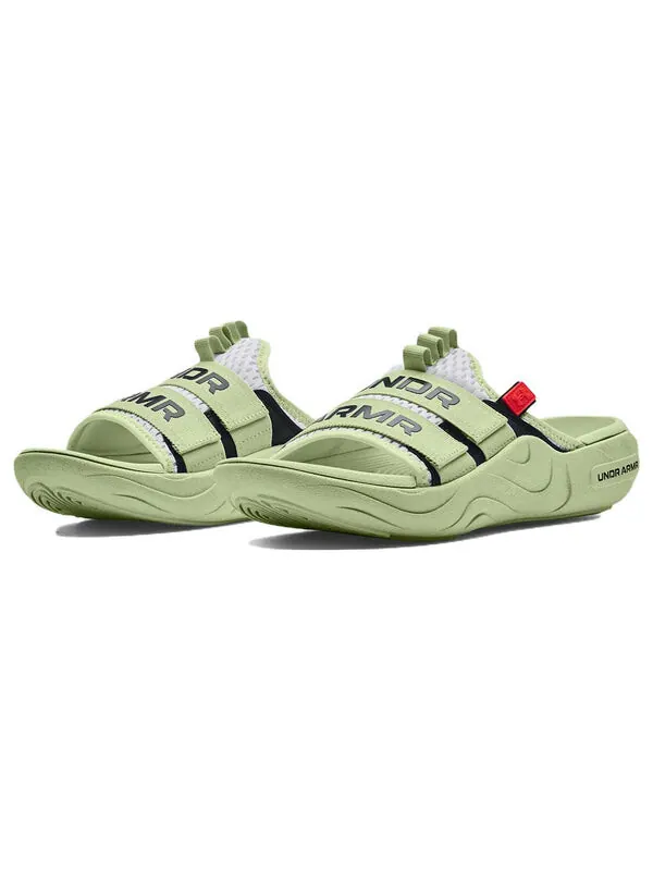 Тапочки alpha slide 'phosphor green' Under Armour — изображение 4 из 4, белый/зеленый