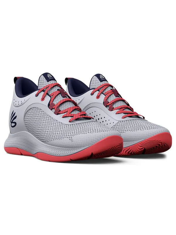 Кроссовки curry 3z6 'grey' Under Armour — изображение 3 из 4, серый/оранжевый/черный