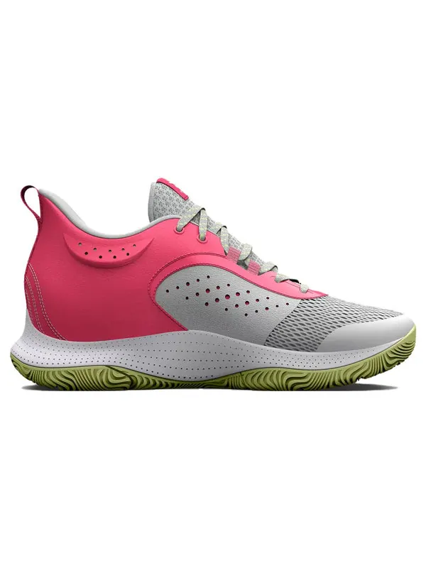 Кроссовки curry 3z6 'grey mist pink shock' Under Armour — изображение 2 из 4, серый/розовый