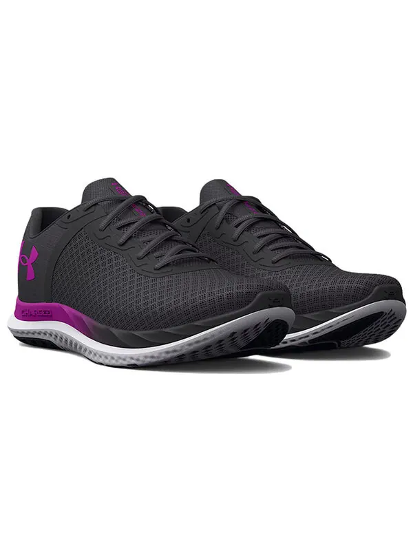 Кроссовки charged breeze 'jet grey strobe' Under Armour — изображение 3 из 4, черный/фиолетовый
