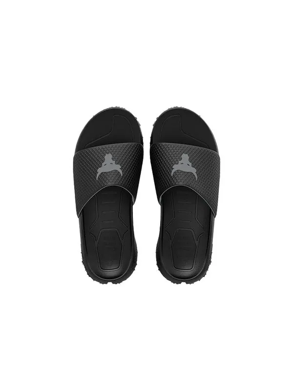 Тапочки project rock slide 'black pitch grey' Under Armour — изображение 4 из 4, черный/серый