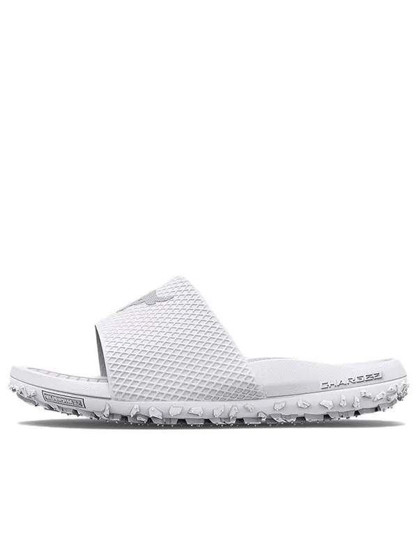 Тапочки project rock slide 'white halo grey' Under Armour
