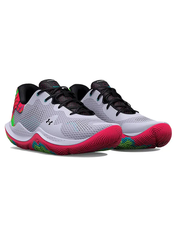 Кроссовки spawn 4 printed 'grey' Under Armour — изображение 3 из 4, серый/красный/зеленый