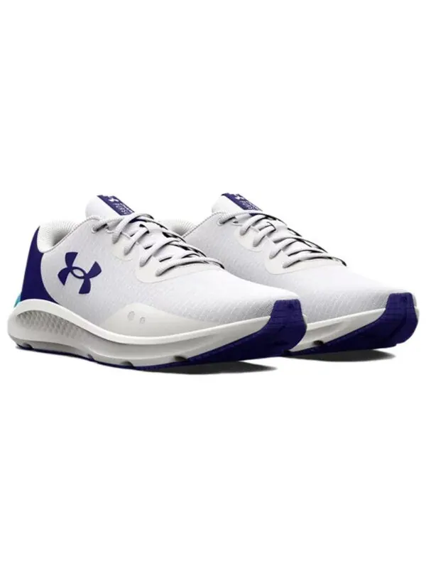 Кроссовки charged pursuit 3 'white sonar blue' Under Armour — изображение 3 из 4, белый/синий