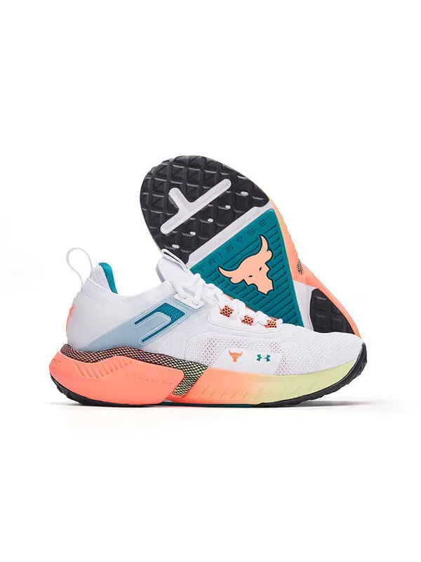 Кроссовки project rock 5 'white after burn' Under Armour — изображение 2 из 4, белый