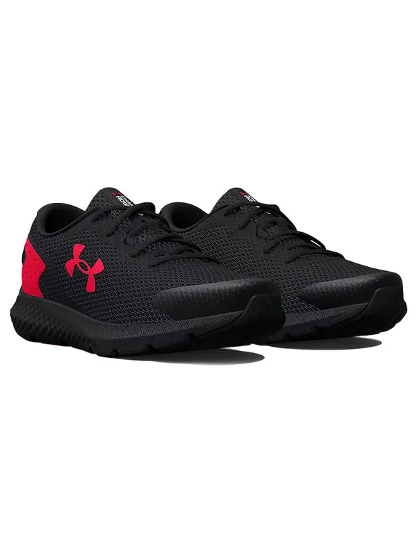 Кроссовки charged rogue 3 'black reflective' Under Armour — изображение 3 из 4, черный/красный
