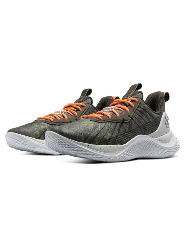 Кроссовки curry flow 10 'treasure land' Under Armour — изображение 3 из 4, серый/оранжевый/белый