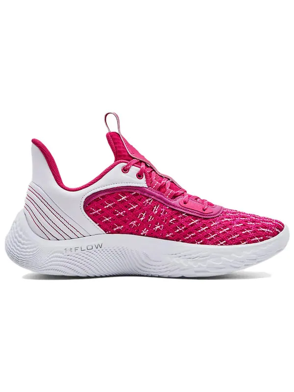 Кроссовки curry flow 9 team 'white tropic pink' Under Armour — изображение 2 из 4, белый/розовый