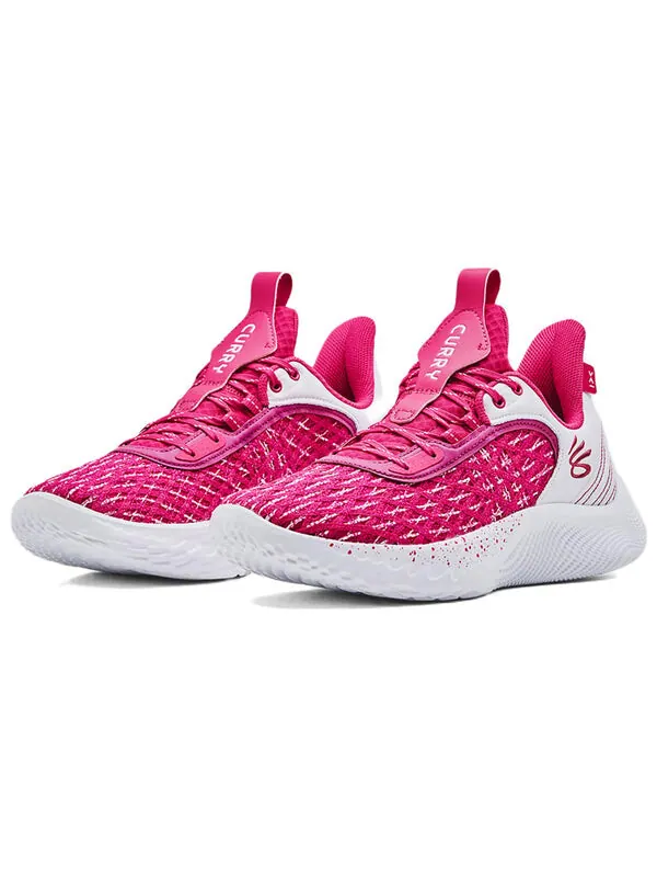 Кроссовки curry flow 9 team 'white tropic pink' Under Armour — изображение 3 из 4, белый/розовый