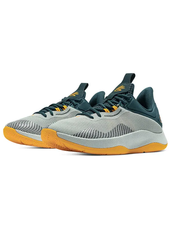 Кроссовки curry hovr splash 2 'illusion green tourmaline teal' Under Armour — изображение 3 из 4, зеленый//желтый