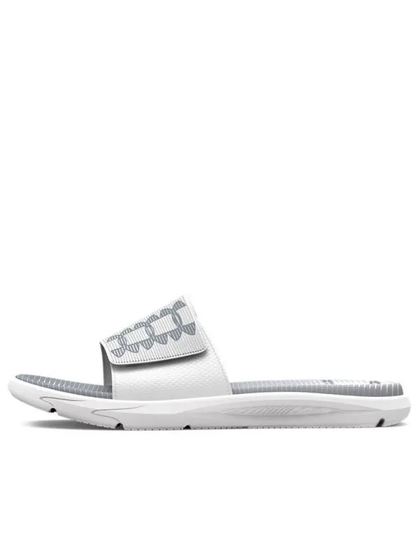 Тапочки mercenary slide 'white halo grey' Under Armour