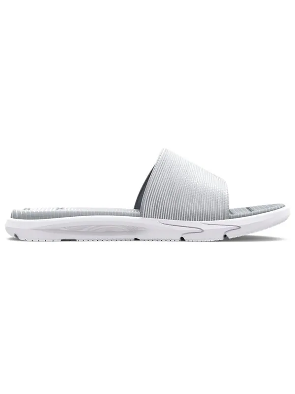 Тапочки mercenary slide 'white halo grey' Under Armour — изображение 2 из 4, белый