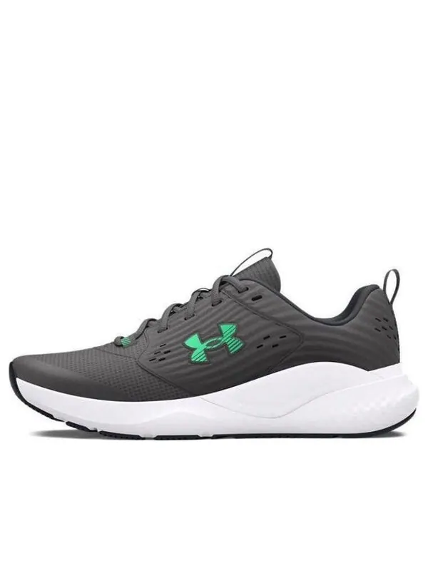 Кроссовки charged commit 4 'castlerock vapor green' Under Armour — изображение 1 из 4, серый/зеленый