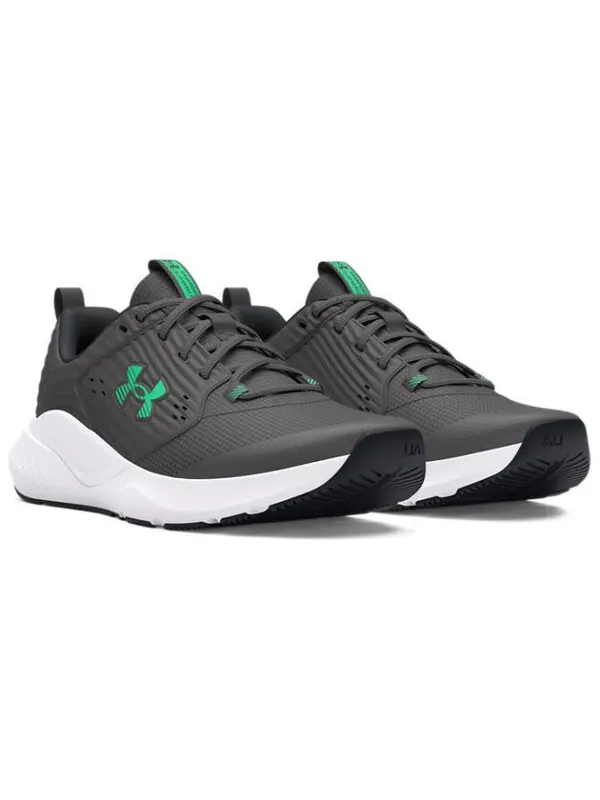 Кроссовки charged commit 4 'castlerock vapor green' Under Armour — изображение 2 из 4, серый/зеленый