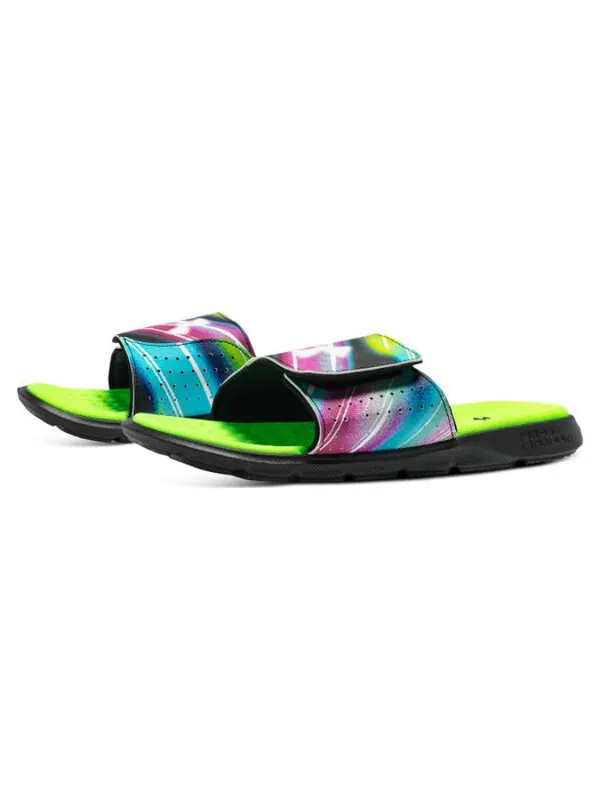 Тапочки ignite pro graphic strap slide 'holographic' Under Armour — изображение 3 из 4, черный