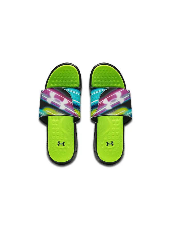 Тапочки ignite pro graphic strap slide 'holographic' Under Armour — изображение 4 из 4, черный