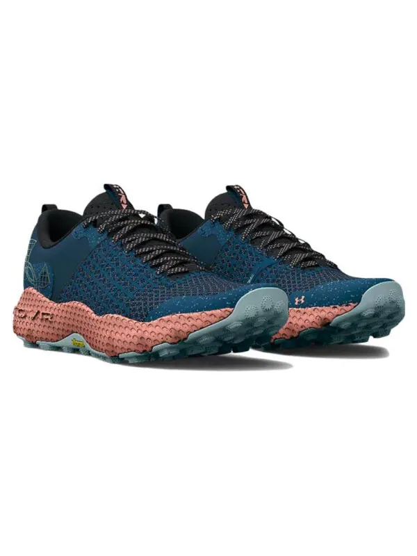 Кроссовки hovr ridge trek 'petrol blue lunar coral' Under Armour — изображение 3 из 4, синий/оранжевый