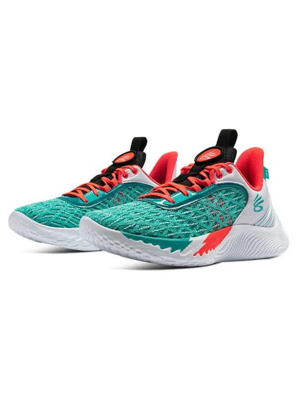 Кроссовки curry flow 9 'white neptune' Under Armour — изображение 3 из 4, белый