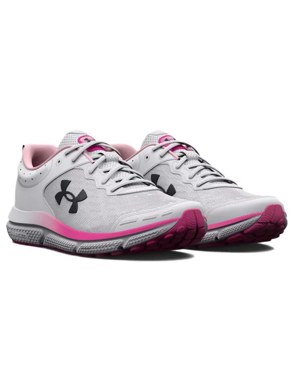 Кроссовки charged assert 10 'white rebel pink' Under Armour — изображение 3 из 4, белый/розовый/черный