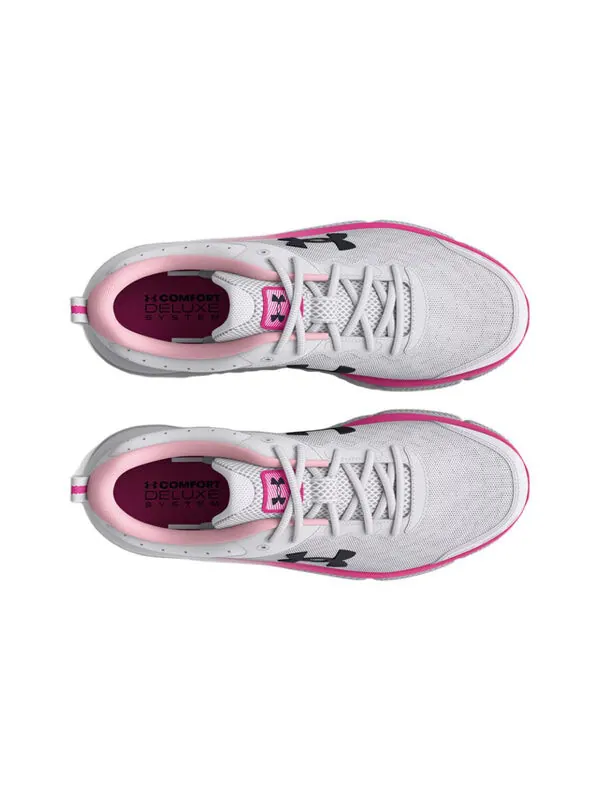 Кроссовки charged assert 10 'white rebel pink' Under Armour — изображение 4 из 4, белый/розовый/черный