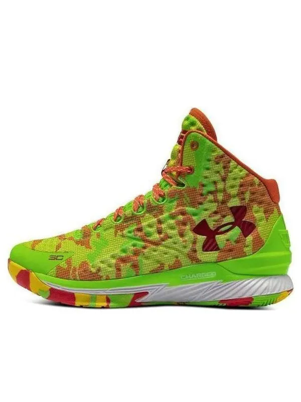 Кроссовки sour patch kids x curry 1 retro 'candy reign' 2022 Under Armour — изображение 1 из 4, красный/зеленый