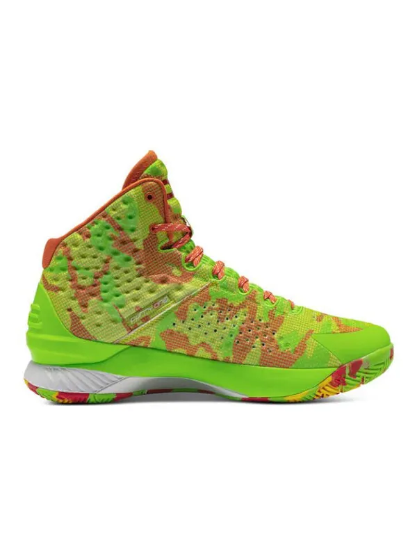 Кроссовки sour patch kids x curry 1 retro 'candy reign' 2022 Under Armour — изображение 2 из 4, красный/зеленый