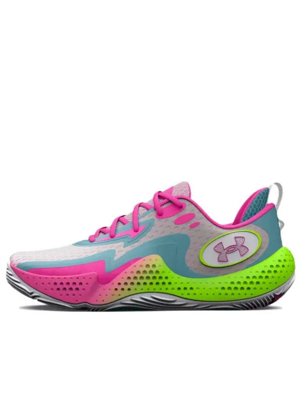 Кроссовки spawn 5 'white lime pink' Under Armour — изображение 1 из 4, серый/розовый