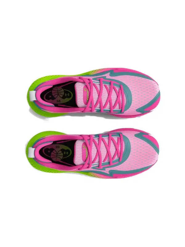 Кроссовки spawn 5 'white lime pink' Under Armour — изображение 4 из 4, серый/розовый