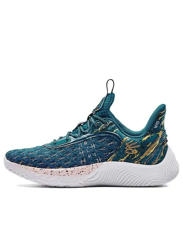 Кроссовки curry flow 9 2974 'blue' Under Armour — изображение 1 из 4, синий/белый/желтый