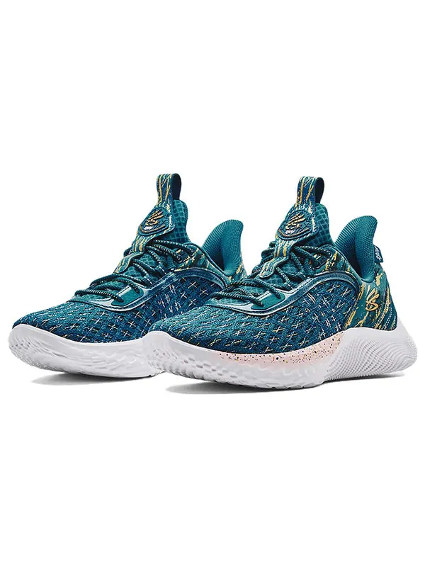 Кроссовки curry flow 9 2974 'blue' Under Armour — изображение 3 из 4, синий/белый/желтый