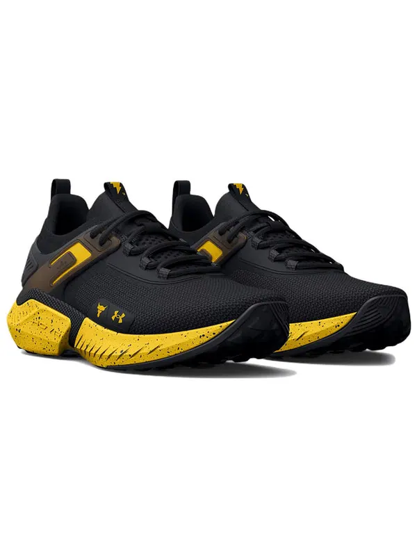 Кроссовки black adam x project rock 5 'anti hero' Under Armour — изображение 3 из 4, черный/желтый