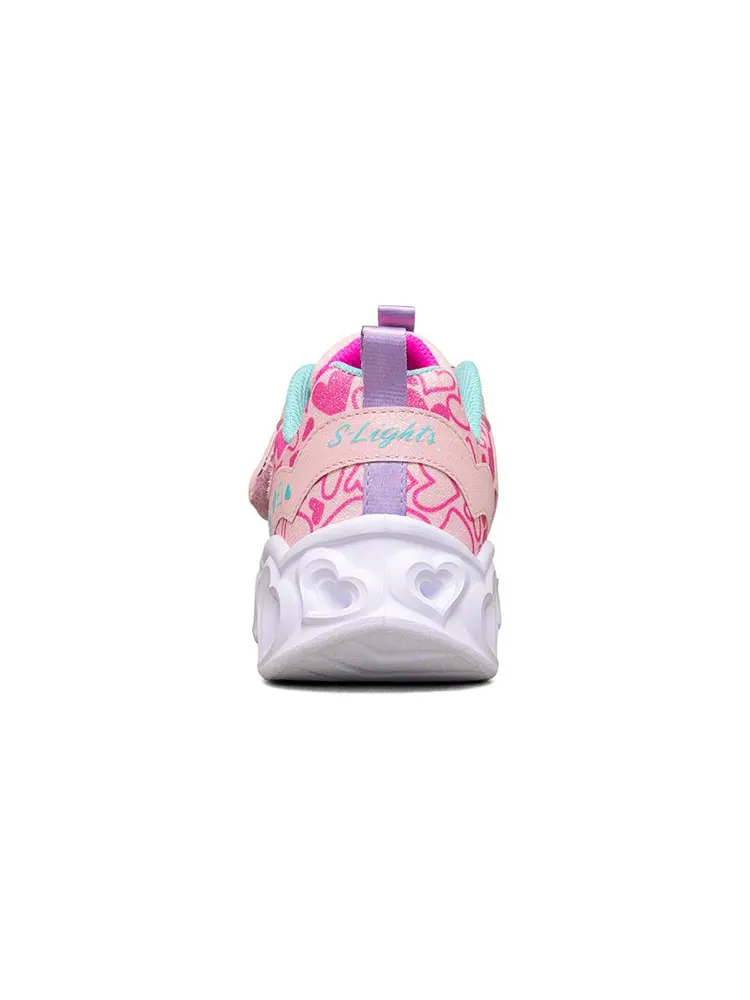 Беговые кроссовки (GS) Skechers Heart Lights — изображение 4 из 5, розовый