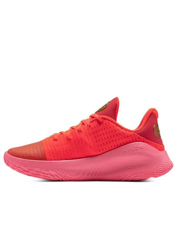 Кроссовки curry 4 low flotro 'flooded' Under Armour — изображение 1 из 4, красный/розовый