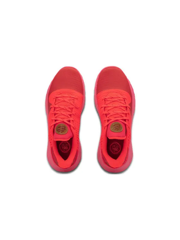 Кроссовки curry 4 low flotro 'flooded' Under Armour — изображение 3 из 4, красный/розовый
