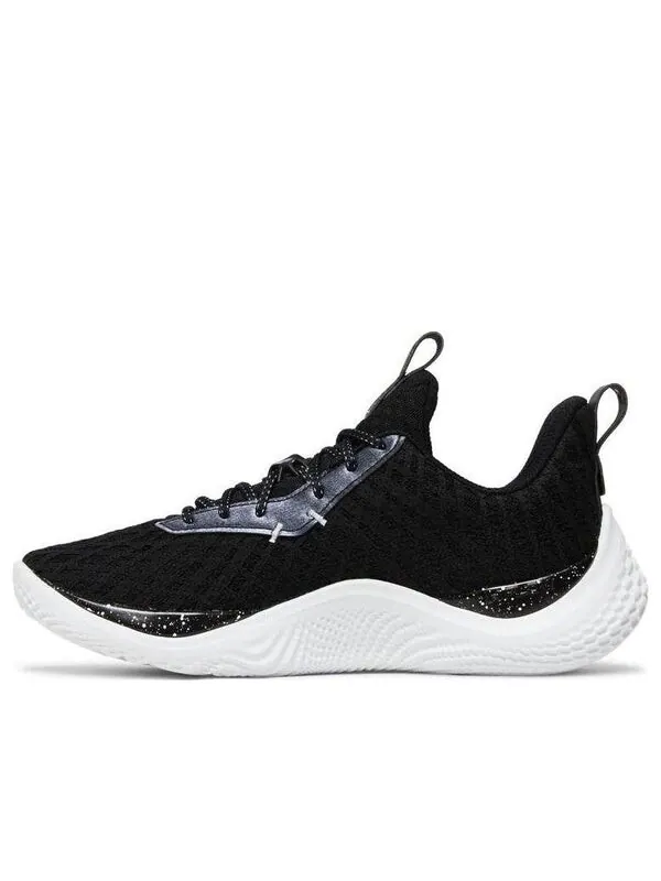 Кроссовки curry flow 10 team basketball shoes 'black white' Under Armour — изображение 1 из 4, черный
