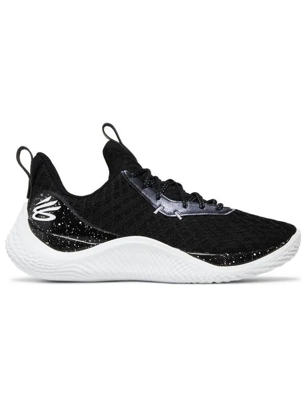 Кроссовки curry flow 10 team basketball shoes 'black white' Under Armour — изображение 2 из 4, черный