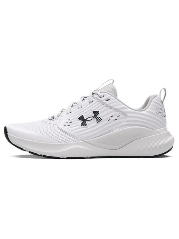 Кроссовки charged commit 4 'white distant grey' Under Armour — изображение 2 из 4, белый/серый/черный
