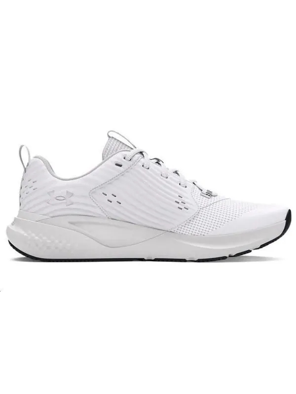 Кроссовки charged commit 4 'white distant grey' Under Armour — изображение 3 из 4, белый/серый/черный