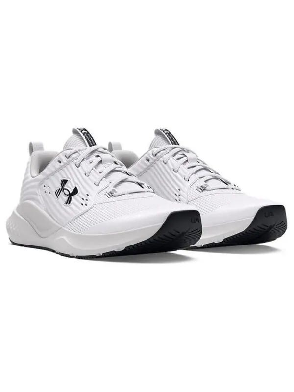 Кроссовки charged commit 4 'white distant grey' Under Armour — изображение 4 из 4, белый/серый/черный