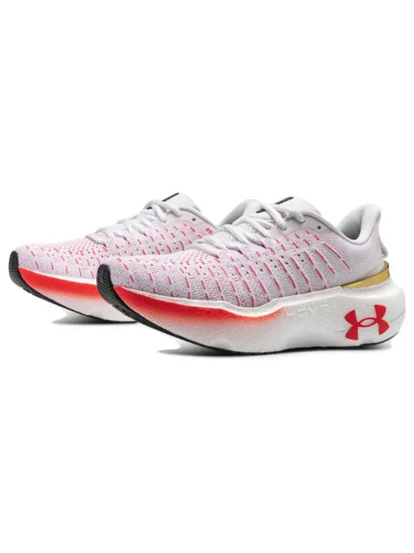 Кроссовки hovr infinite elite shoes 'white metallic gold' Under Armour — изображение 3 из 4, белый/красный/золотистый