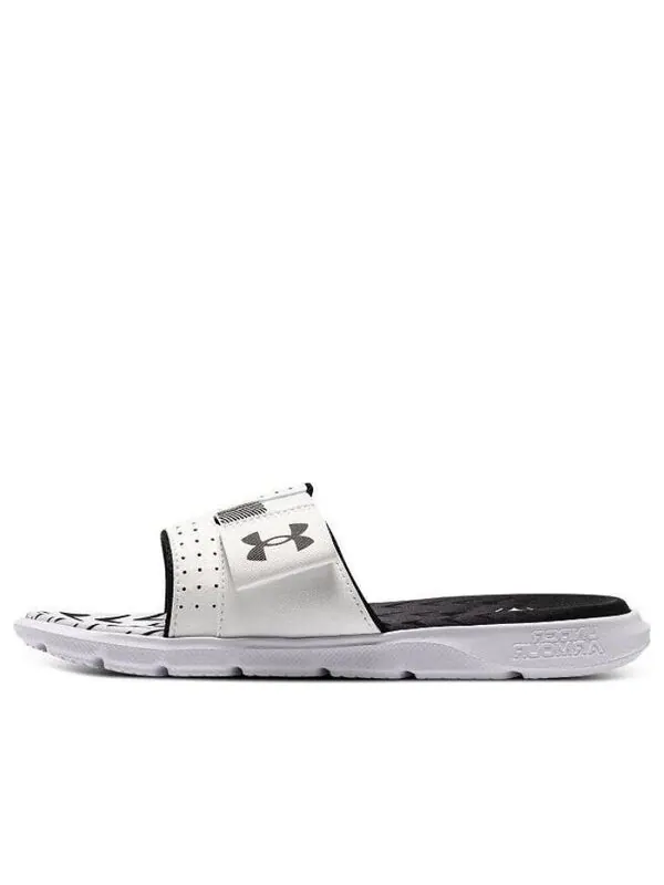Тапочки mercenary slippers 'white black' Under Armour