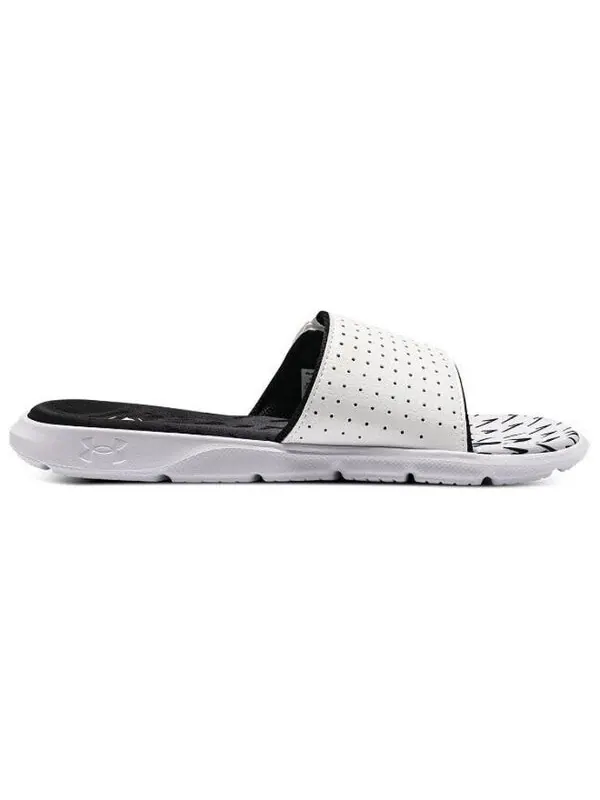 Тапочки mercenary slippers 'white black' Under Armour — изображение 2 из 4, белый/черный