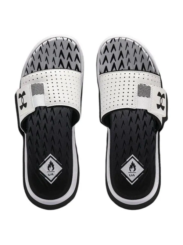 Тапочки mercenary slippers 'white black' Under Armour — изображение 4 из 4, белый/черный